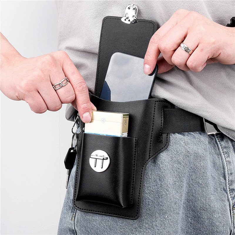 Phone Belt Bag For Men Bags Ce - Leather Wallet Men ulasan dan harga