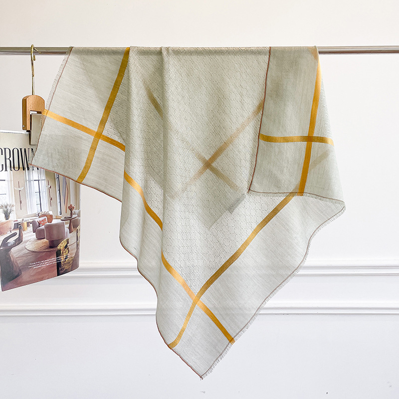 100% PURE CASHMERE Square Shaw - Cashmere Scarf ulasan dan harga