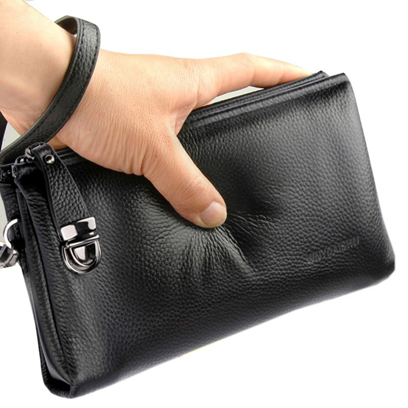 2025 Hand Bag Men Real Cowhide - Leather Wallet Men ulasan dan harga