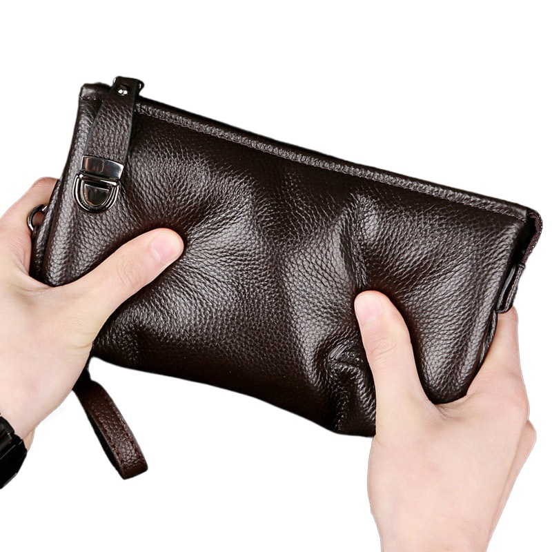2025 Hand Bag Men Real Cowhide - Leather Wallet Men ulasan dan harga