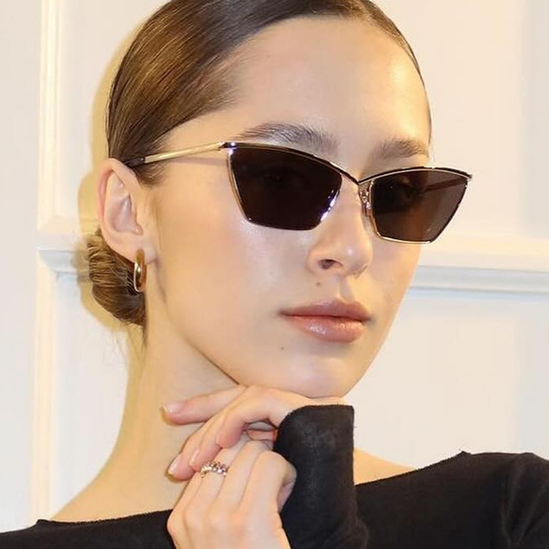 New Metal Cat's Eye Fashion Re - Sunglasses Uv400 ulasan dan harga