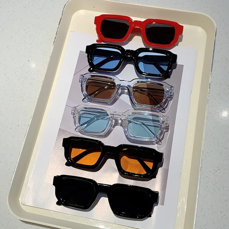Vintage Rectangle Frame Sungla - Designer Sunglasses ulasan dan harga