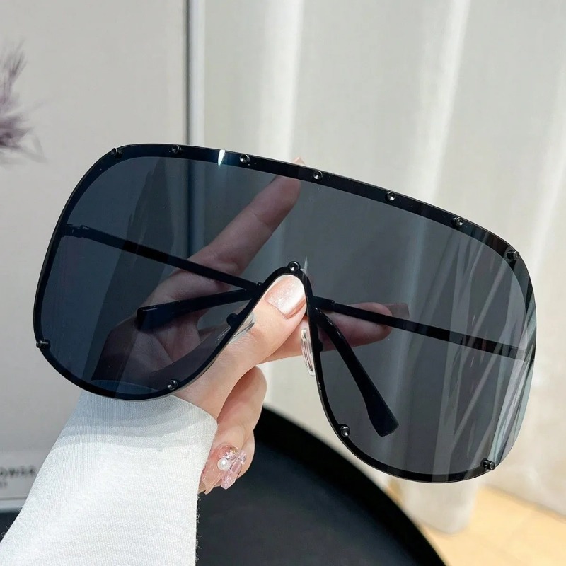 New Lntegrated Oversized Oval  - Sunglasses Uv400 ulasan dan harga