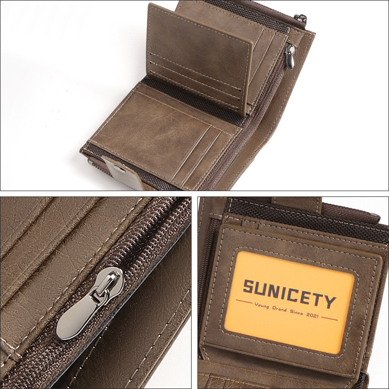 Anti-TheftCross-Border Busines - Leather Wallet Men ulasan dan harga